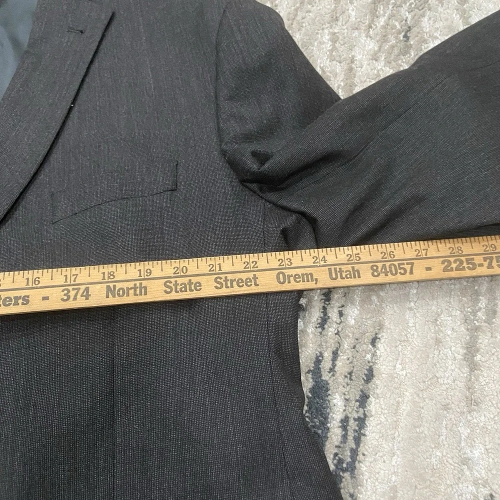 Jos A Bank‎ Charcoal Gray BIG & TALL 100% Wool Twill Blazer Sport Coat 50L/45W